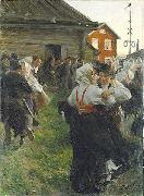 Anders Zorn Midsummer Dance, oil painting on canvas